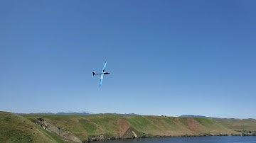 PS Model Swift performing slope soaring aerobatic maneuvers.