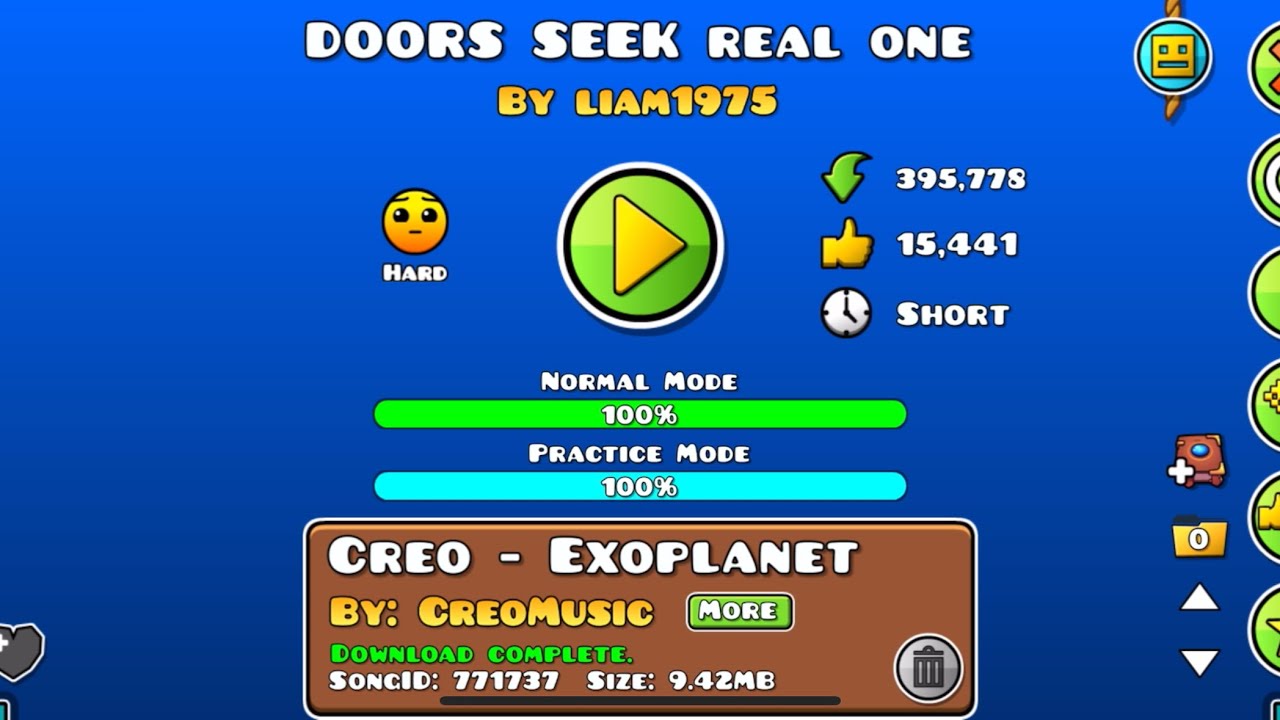 Geometry Dash FANMADE LEVELS EPISODE 5 Doors Seek Real One