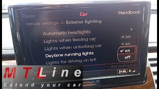 Audi A8, My2011 - Activation Of Drl Menu Option - Vključitev Menija Za Izklop Dnevnih Žarometov