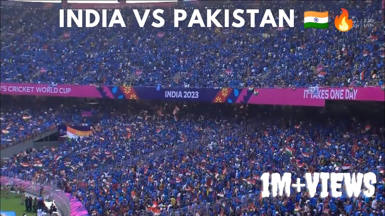 13Lakh Crowd Singing National Anthem Goosebumps moments  India vs Pakistan 