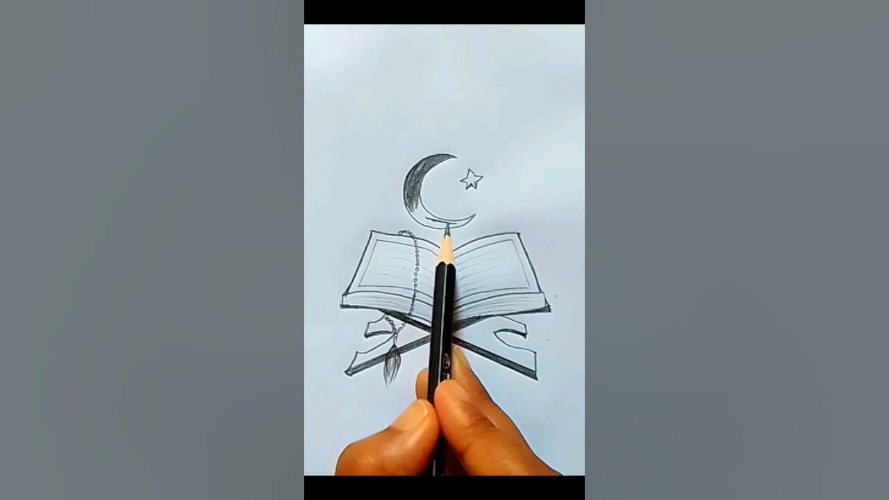 How to draw Quran sorif with pencil// Easy drawing for beginners 