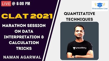 Marathon session on Data Interpretation & Calculation Tricks | CLAT 2021 l Unacademy LAW