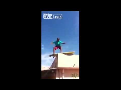 MAN FALLS THROUGH ROOF | FAIL