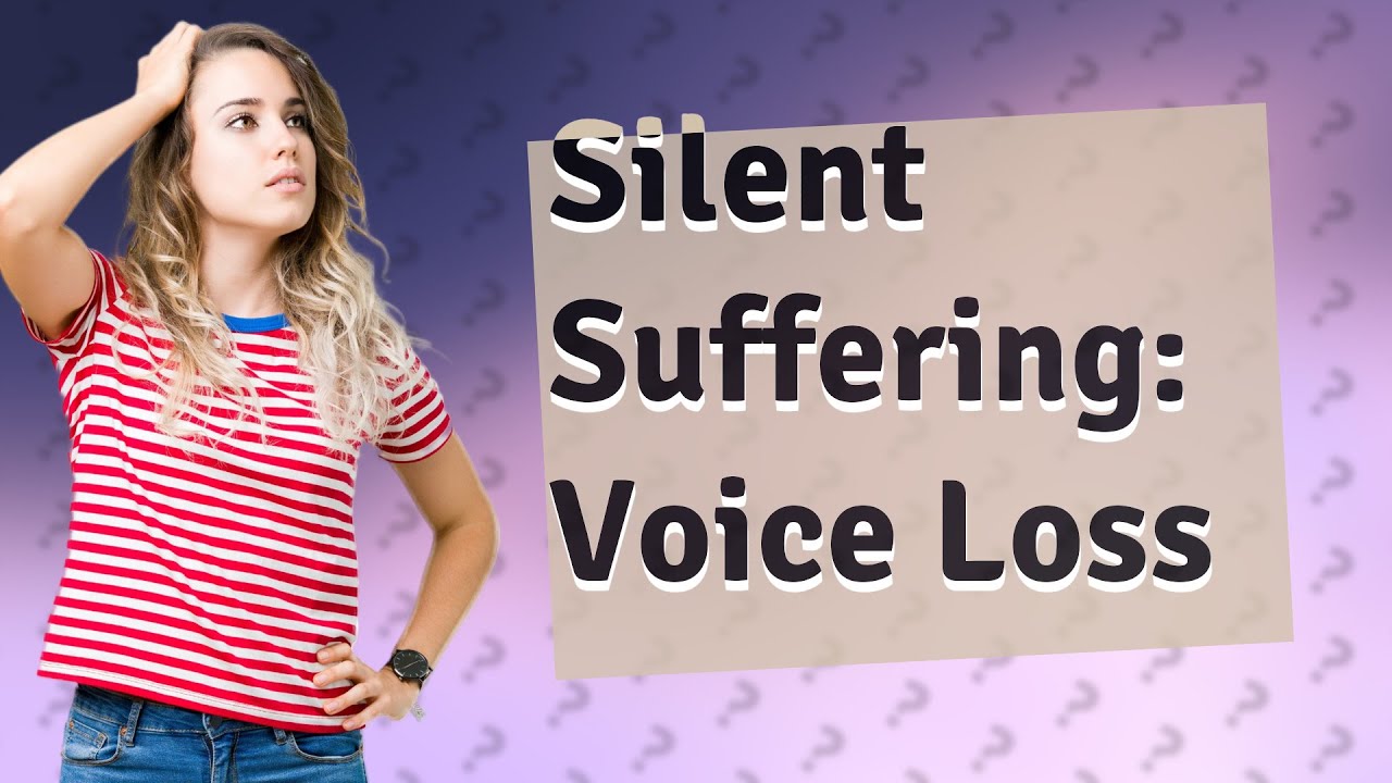 Why do I lose my voice with a cold? YouTube