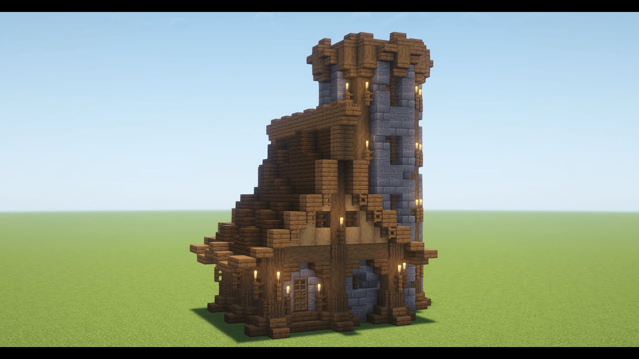 Minecraft TUTORIAL: How to build a Small Medieval Starter House - YouTube