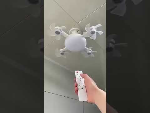 مروحة سقف مروحة إضاءة Led تحكم عن بعد تصميم درون