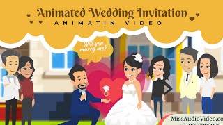 ✅ Animated Wedding Invitation Video || Animated Digital Invitations || Marriage Animation Video