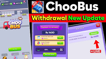 ChooBus Game Withdrawal Real or Fake | New Earning App 2025 | Earning app Review Tutorial | #Choobus