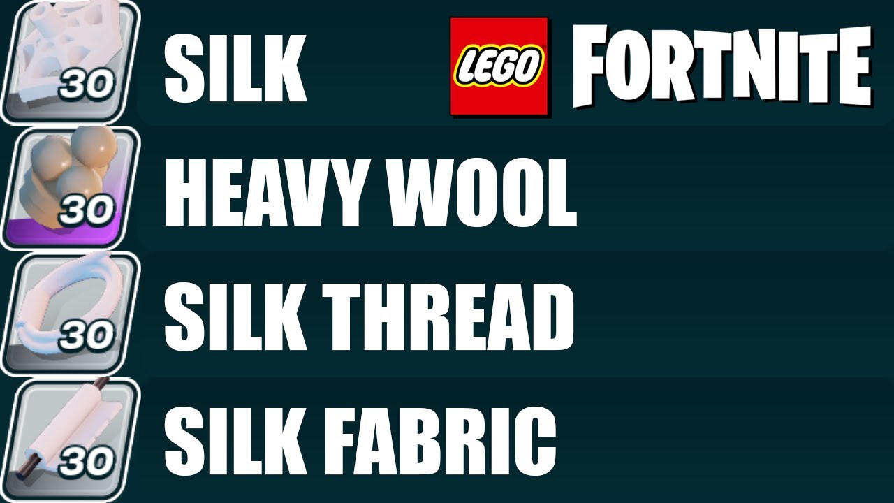 How to get silk fabric, thread, Heavy Wool and a Loom in Lego Fortnite