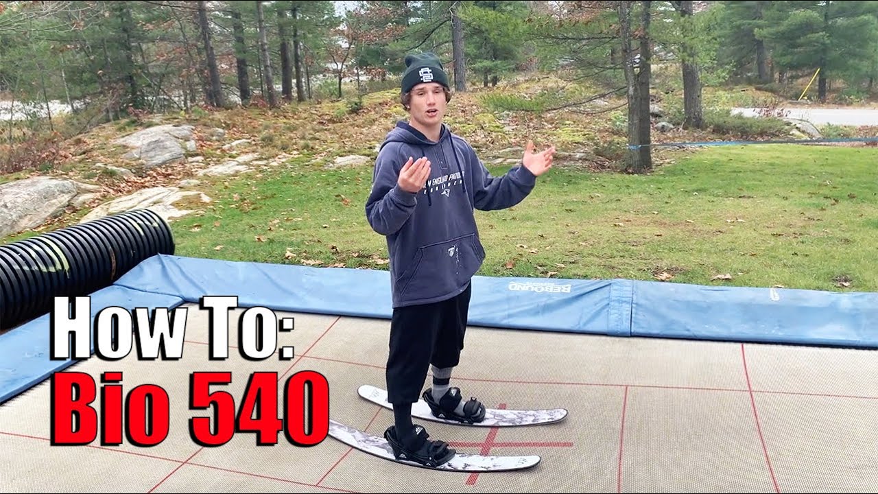 Learn How To Bio 540 From A Skier How To 540 On A Trampoline & Skis