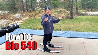 Learn How To Bio 540 From A Skier | How To 540 On A Trampoline & Skis
