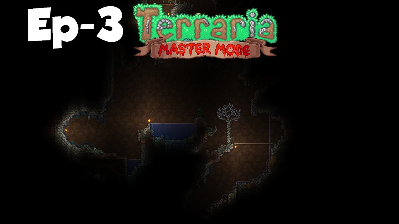 Expanding our mine... Terraria Master mode Ep 3 - YouTube