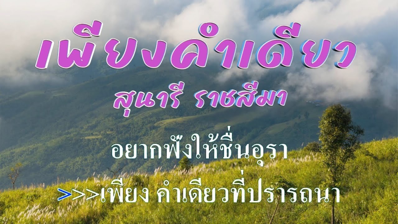 ♬เพียงคำเดียว สุนารี ราชสีมา  #karaoke #คาราโอเกะ
