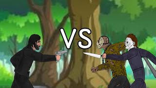 John wick vs Jason Voorhees and Michael Myers | AUTO RPG Anything