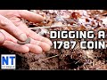 4th time back & he finds a 1787 CT Copper state coin metal detecting in NH