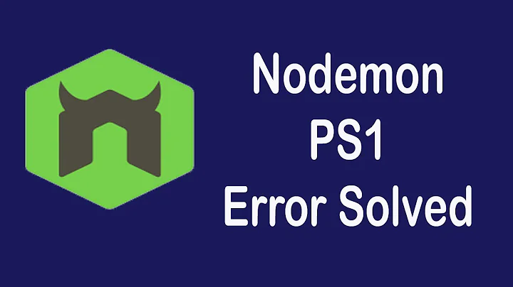 Nodemon PS1 Cannot be Loaded | Nodemon not Working in Visual Studio Code | Nodemon Error Solved