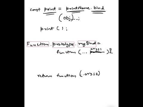 Polyfill for Bind method | JS Interview Questions