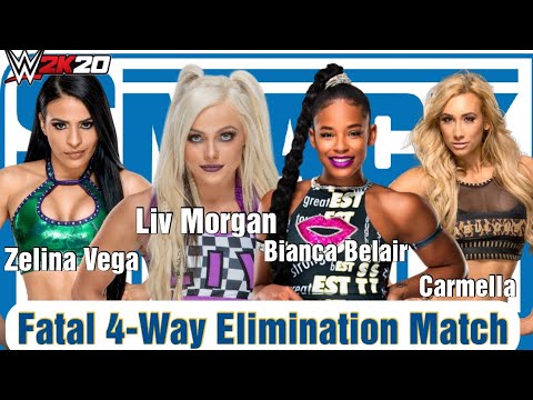 Fatal 4 Way Elimination Match | Bianca Belair Vs Carmella Vs Liv Morgan Vs Zelina Vega | WWE 2K20 |