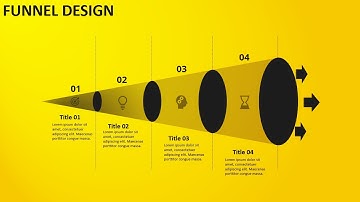Funnel Design with 4 Steps infographic slide in PowerPoint