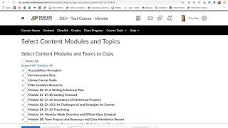 Course Import in D2L