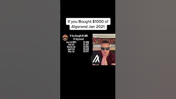 If you Bought $1000 of Algorand Jan 2021 #youtubeshorts #shorts