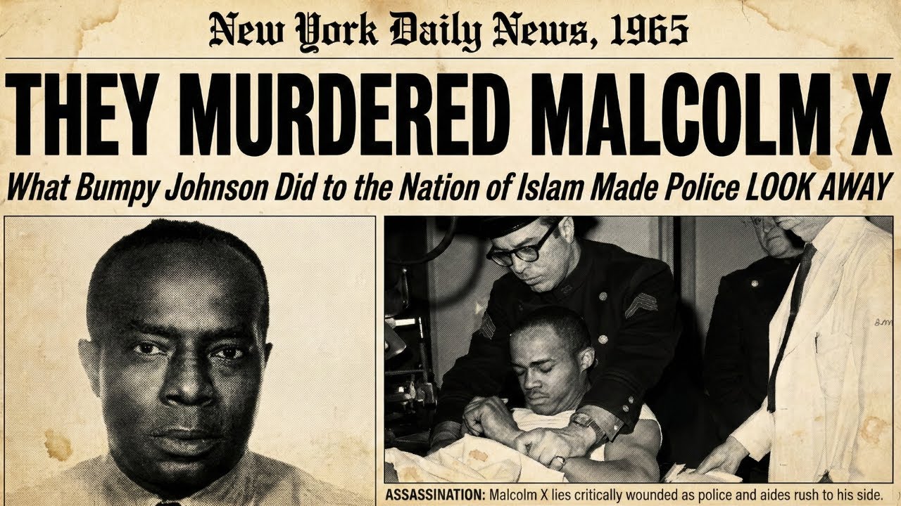 1965: They MURDERED Malcolm X - What Bumpy Johnson Did to the Nation of Islam Made Police LOOK AWAY