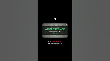 Must-Do Questions: Class 8, Reaching the age of adolescence (Biology) / #class8 #adolescence #bio