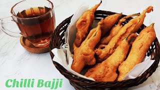 Chilli Bajji | Mulaku Bajji | Mirchi Bajji {Quick snack} | Kitchen Drama Recipes
