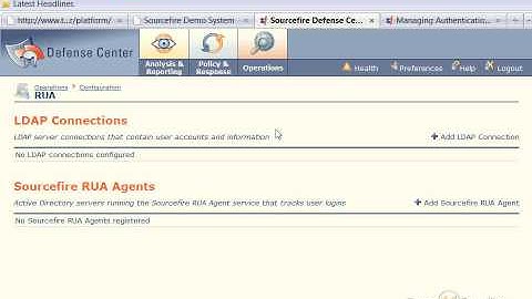 Sourcefire Defense Center: Adding a Sourcefire RUA Agent