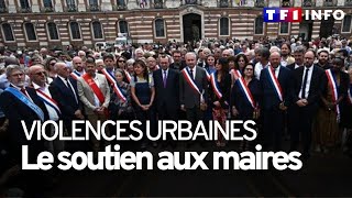 Violences urbaines : les images des rassemblements de soutien aux maires de France