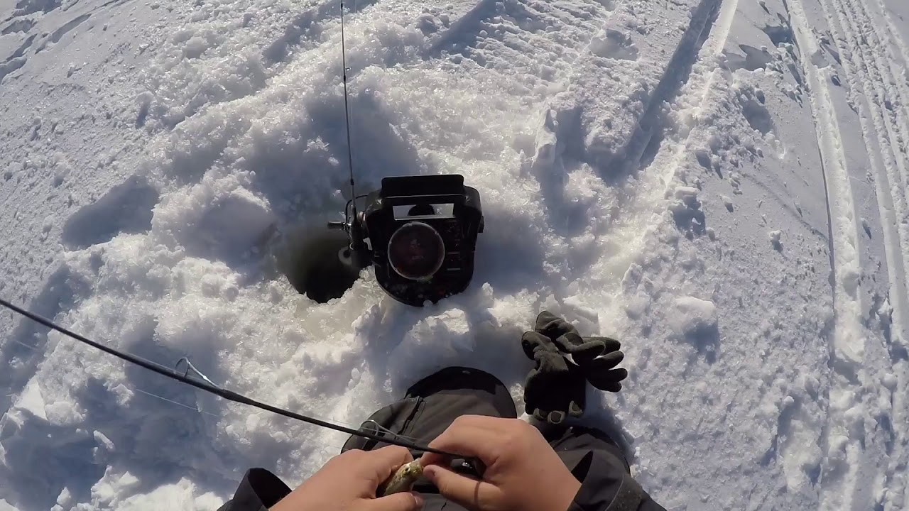 Last Ice Fishing Trip of the Season Ice fishing the Chippewa Flowage