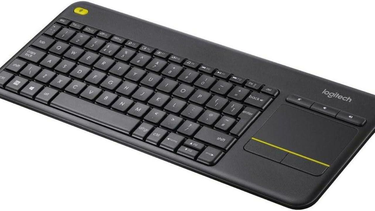 Rezension: Logitech K400 Plus Kabellose Touch-TV-Tastatur mit integriertem Touchpad, US QWERTY-La...