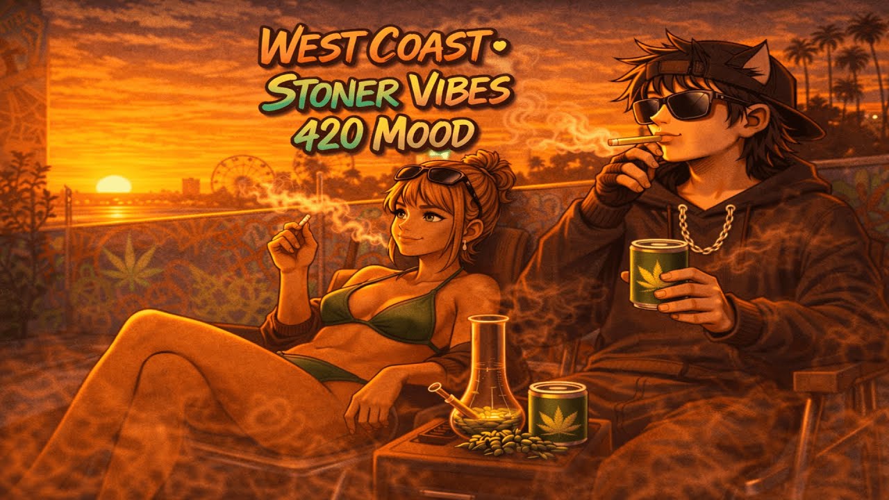 Orange Sky Evenings (Playlist) — 420 Vibe Music | 420 Mood • Stoner Vibes • West Coast 1 HOUR