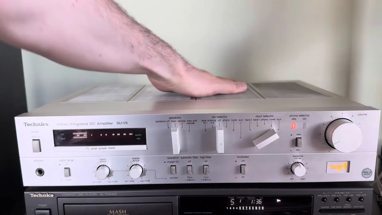 Vintage Technics SU-V5, Stereo Integrated DC Amplifier‬