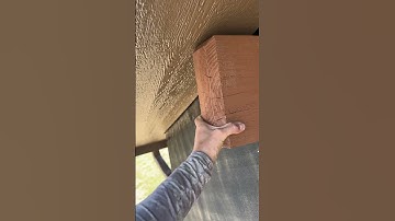 A cool decorative gable detail on this new build. Installing gable corbels. #corbels