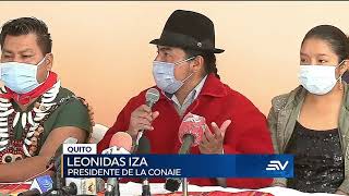 Leonidas Iza, presidente de la CONAIE dio 7 días de plazo al gobierno para responder peticiones