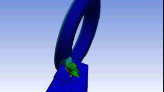 Ansys Workbench explicit dynamics turning of AlSi 1045 ring Profile