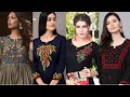 Hand embroidery dresses  eid dress designing ideas  decent and unique embroidery patterns
