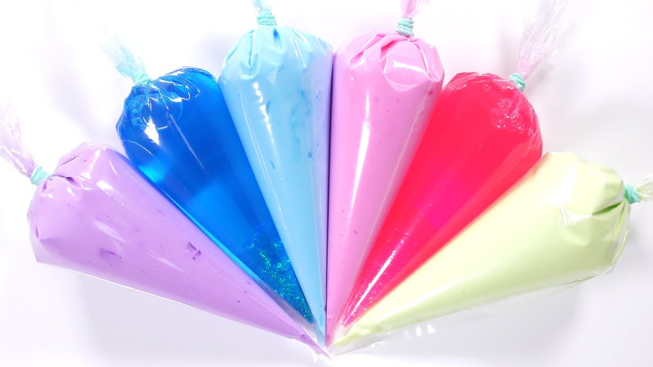 【DIY】絞り袋を使ってしゅわしゅわスライムを作る【slime ASMR】