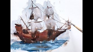 Ship Study 2-7-23 Artist Daniel Ochoa