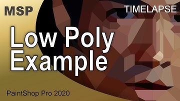 Low Poly Technique - Time Lapse - PaintShop Pro