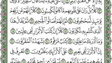 تلاوة رائعة سورة المطفيفين  مكتوبة الشيخ / علي جابر www.qoranet.net