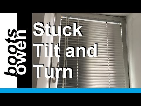 How to fix a stuck tilt and turn window