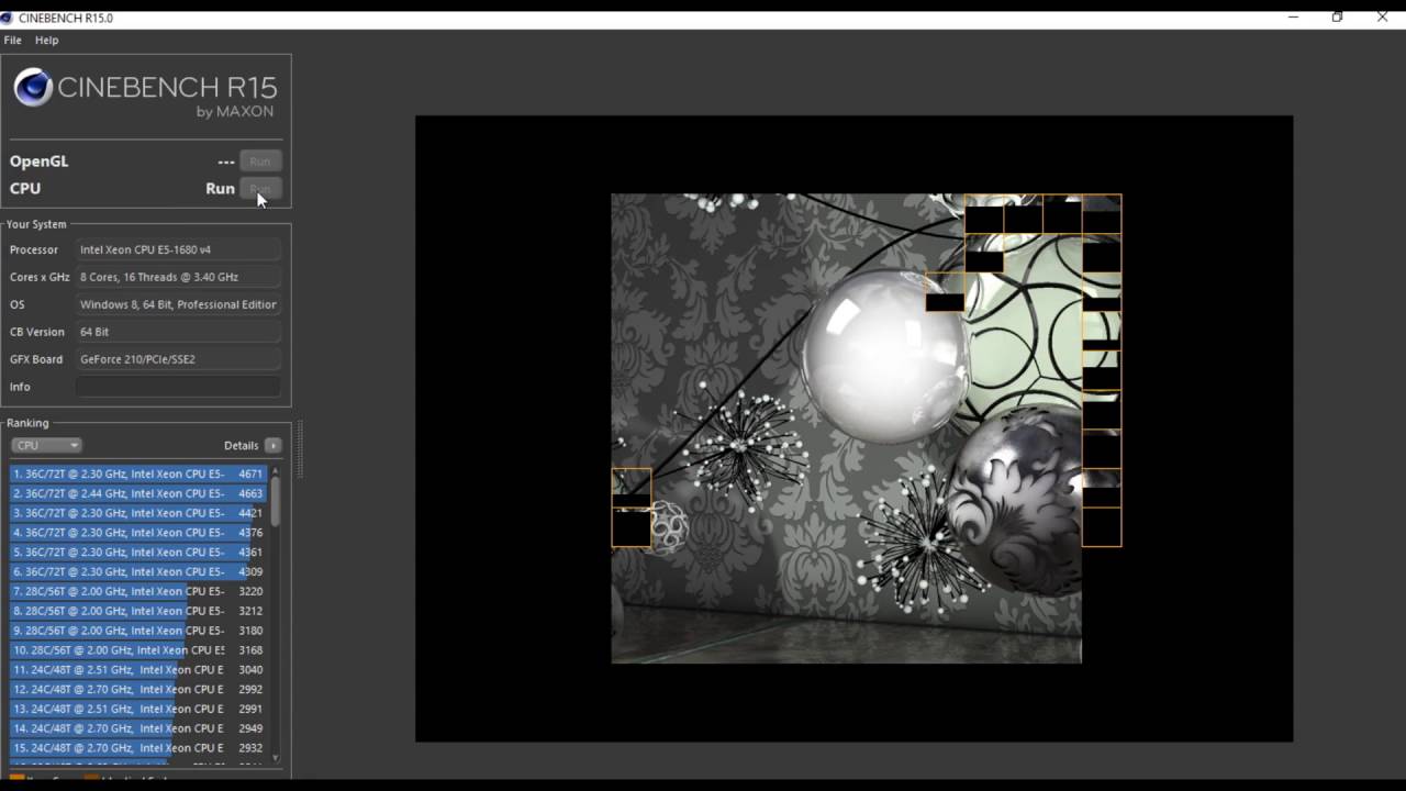 E5 1680v4 3 4ghz 8core 16thread Cinebench R15 Test Youtube