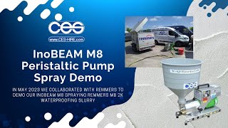 InoBEAM M8 Peristaltic Pump Spraying Remmers Waterproofing Slurry InoBEAM M8 Peristaltic Pump Spraying Remmers Waterproofing Slurry