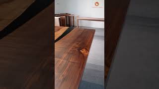 Black Walnut 'Black River' Epoxy Table #epoxytable #InteriorDesign #LuxuryHomeDecor