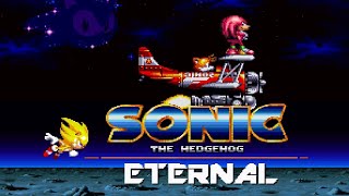 Super Sonic Eternal and Knuckles