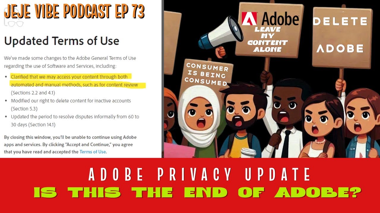 Adobe's Privacy Nightmare What You Need to Know JEJE VIBE EP 73