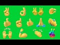 Green screen animated hand emoji copyright free