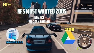 Nfs most wanted 2005 remake modern edition |winlator gameplay & setting
